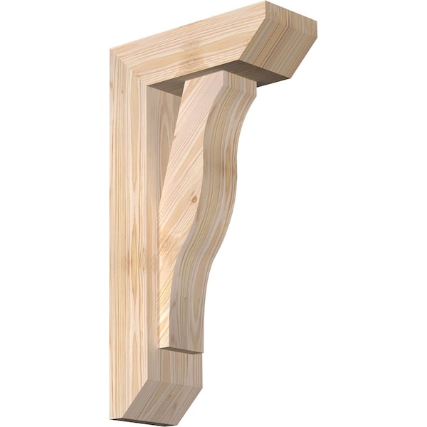 Ekena Millwork Funston Slat Smooth Bracket w/ Offset Brace, Douglas Fir, 5 1/2"W x 14"D x 26"H BKT0604X14X26FST06SDF - main